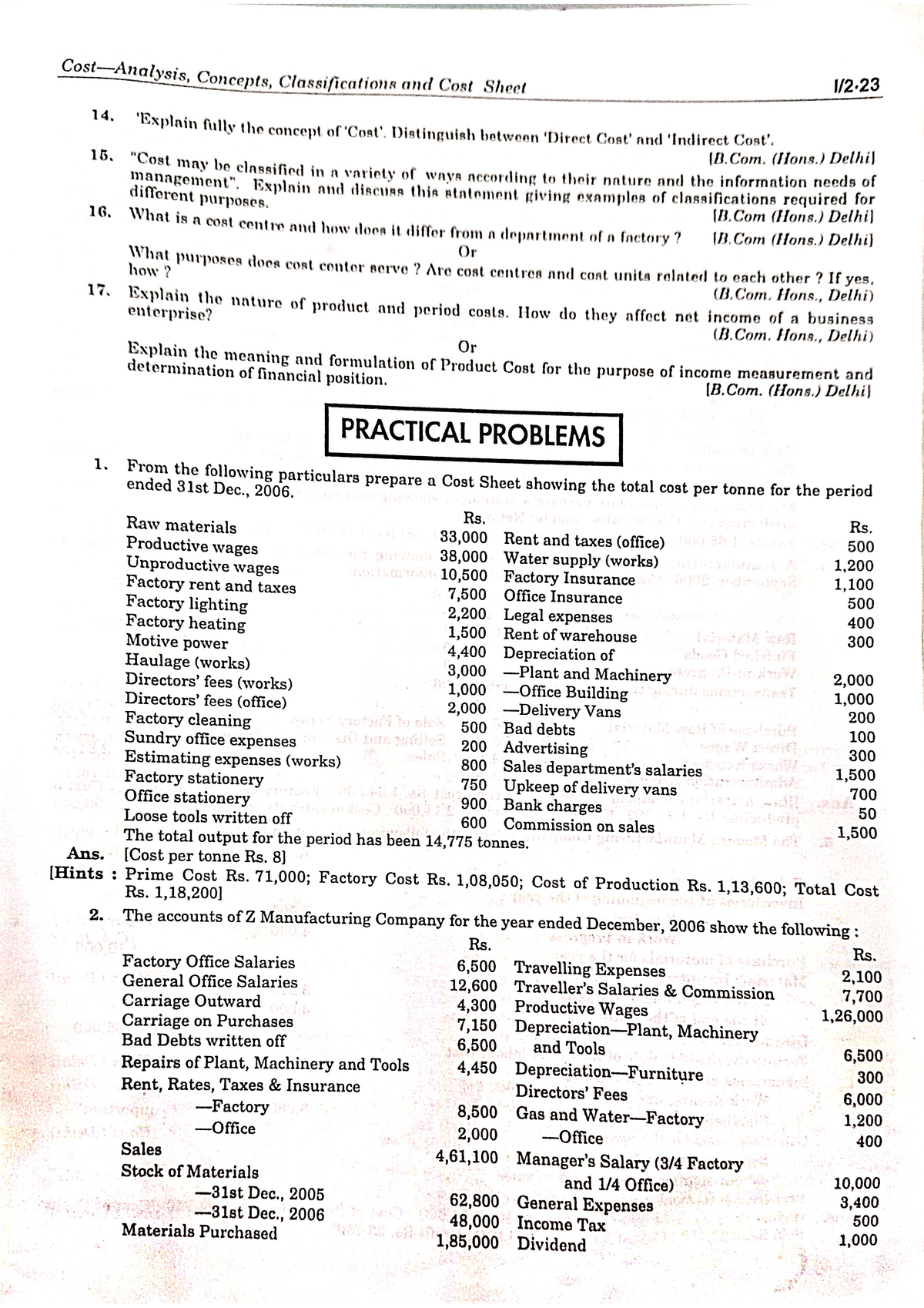 cost-sheet-questions-costing-and-accountancy-studocu