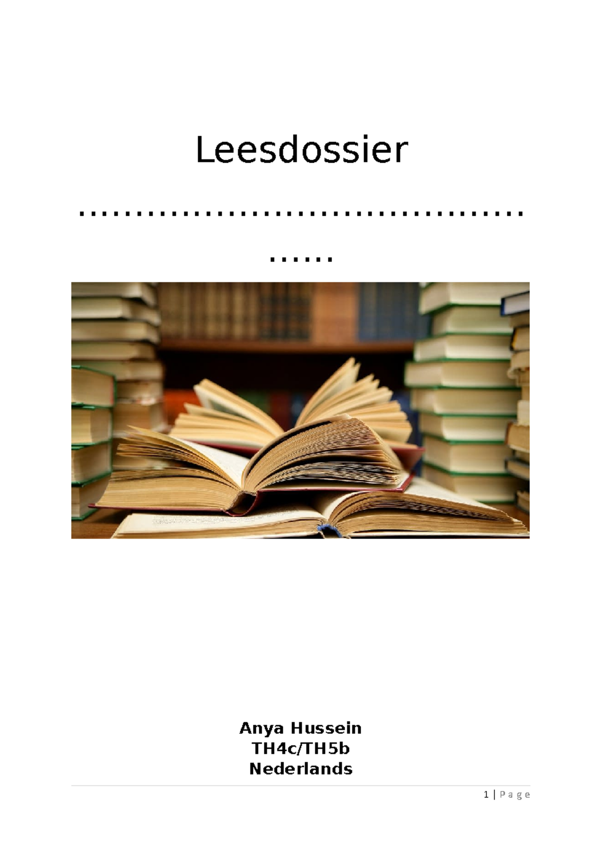 Leesdossier (havo 5) - Leesdssier - Leesdossier