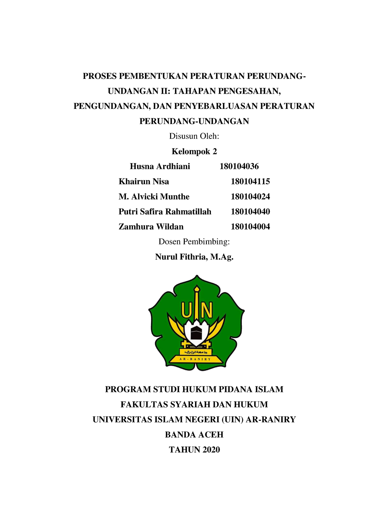 Makalah Legal Drafting Proses Pembentukan Peraturan Perundang Undangan Ii Tahapan Pengesahan 4626