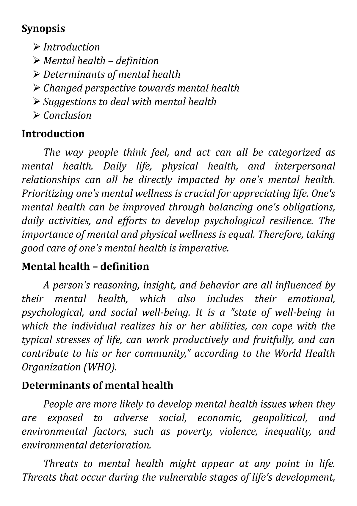 assignment-synopsis-introduction-mental-health-definition