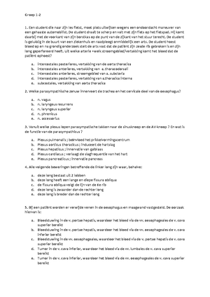 Samenvatting Module 1 - ANATOMIE MODULE 1: THORAX WANDEN VAN DE THORAX ...