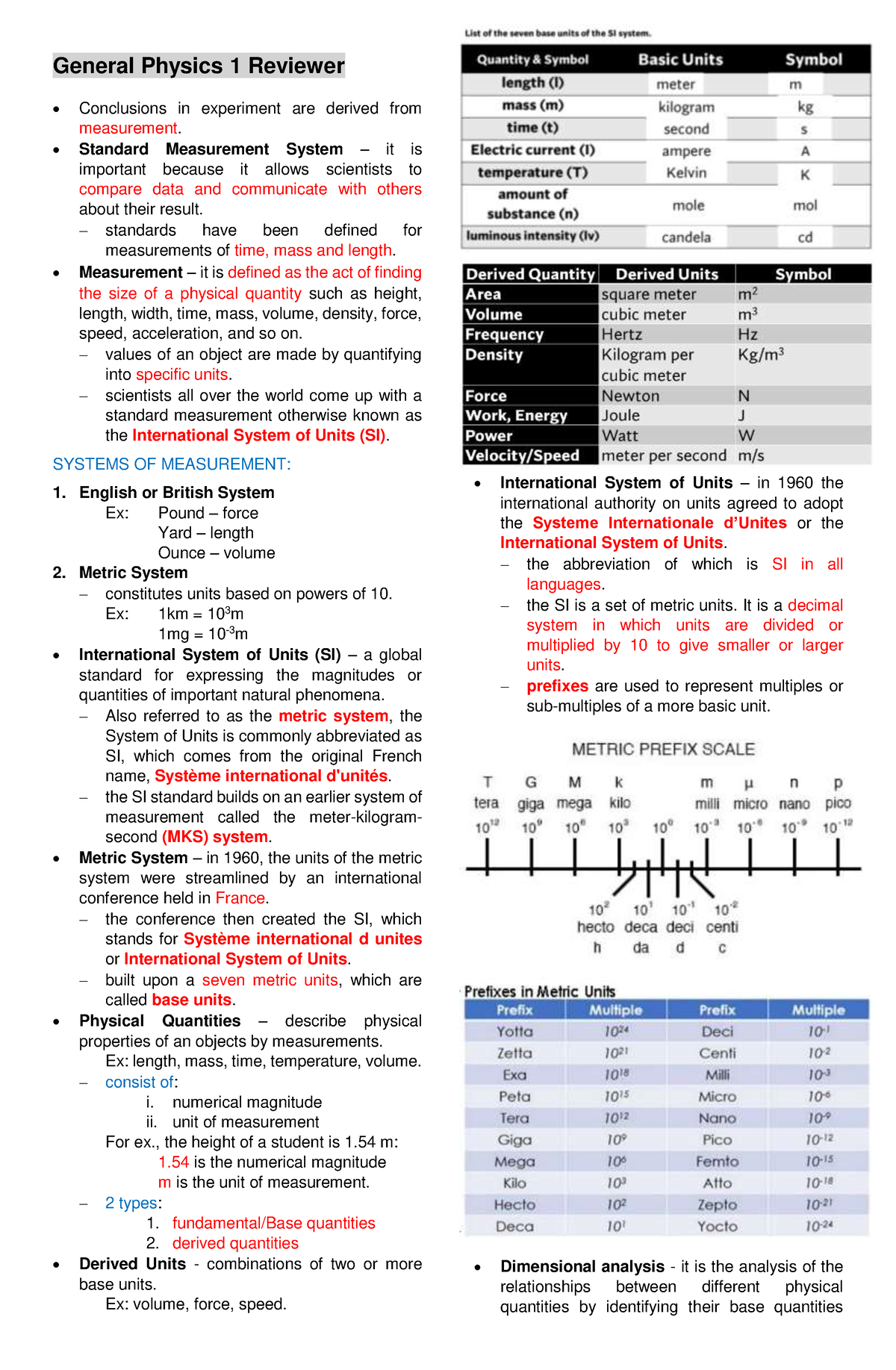 General Physics 1 Reviewer - General Physics 1 Reviewer Conclusions In ...