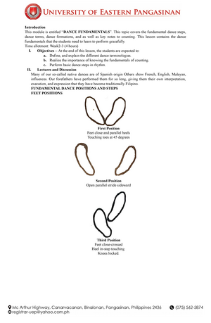 PE2 Week 1 Module 1 - Folk Dances - Introduction This Module Is ...