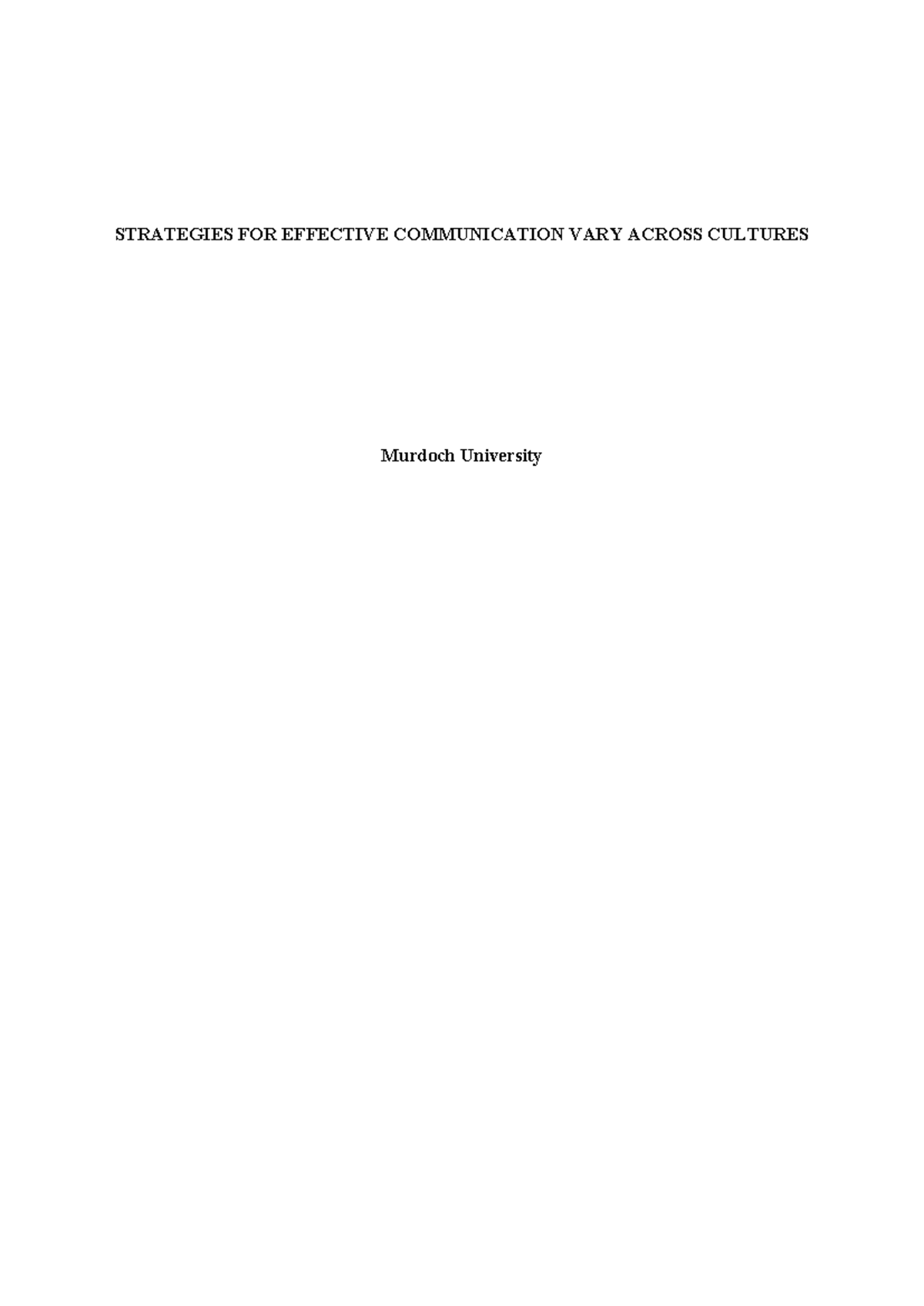 Written Reflection (studoc) - STRATEGIES FOR EFFECTIVE COMMUNICATION ...