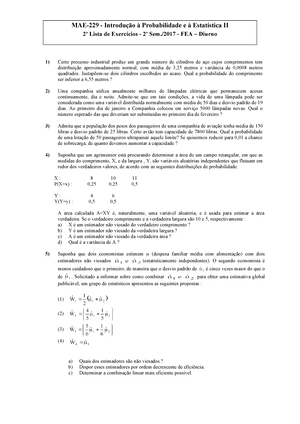 Lista 8- Anova - MAE0229 - Introdução à Probabilidade E à Estatística ...