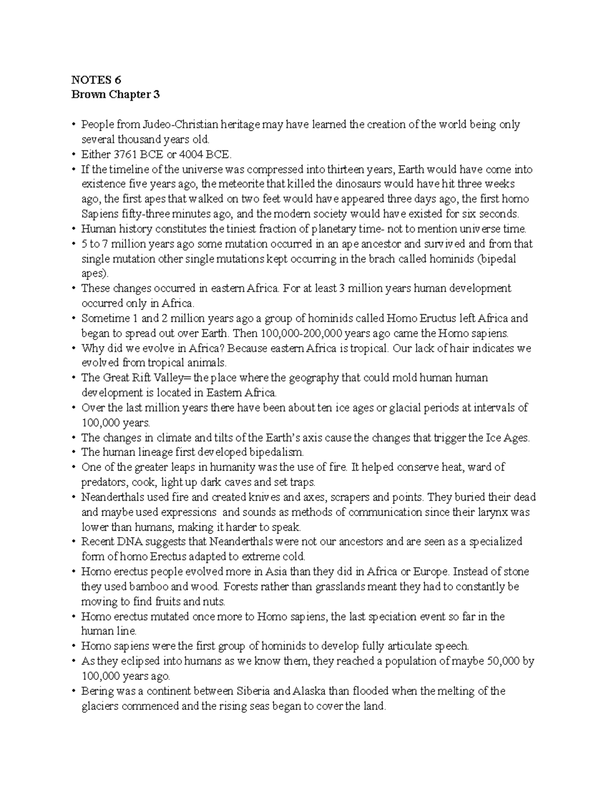 Notes 6 WOH - NOTES 6 Brown Chapter 3 People from Judeo-Christian ...