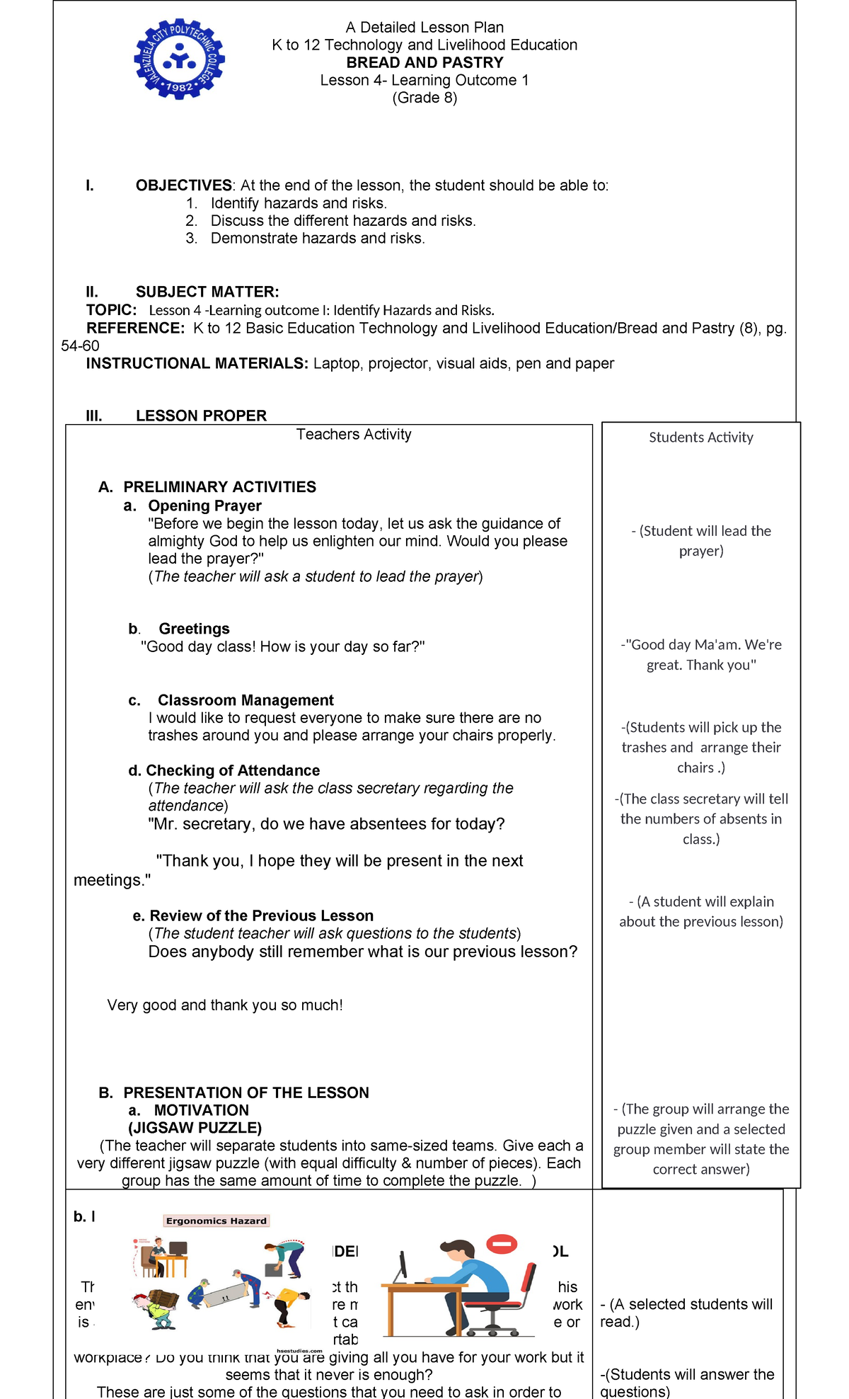 Detailed Lesson PLAN- Vargas - A Detailed Lesson Plan K to 12 ...