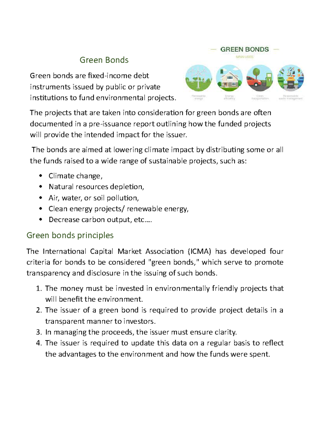 Green Bonds - Green Bonds Green Bonds Are Fixed-income Debt Instruments ...