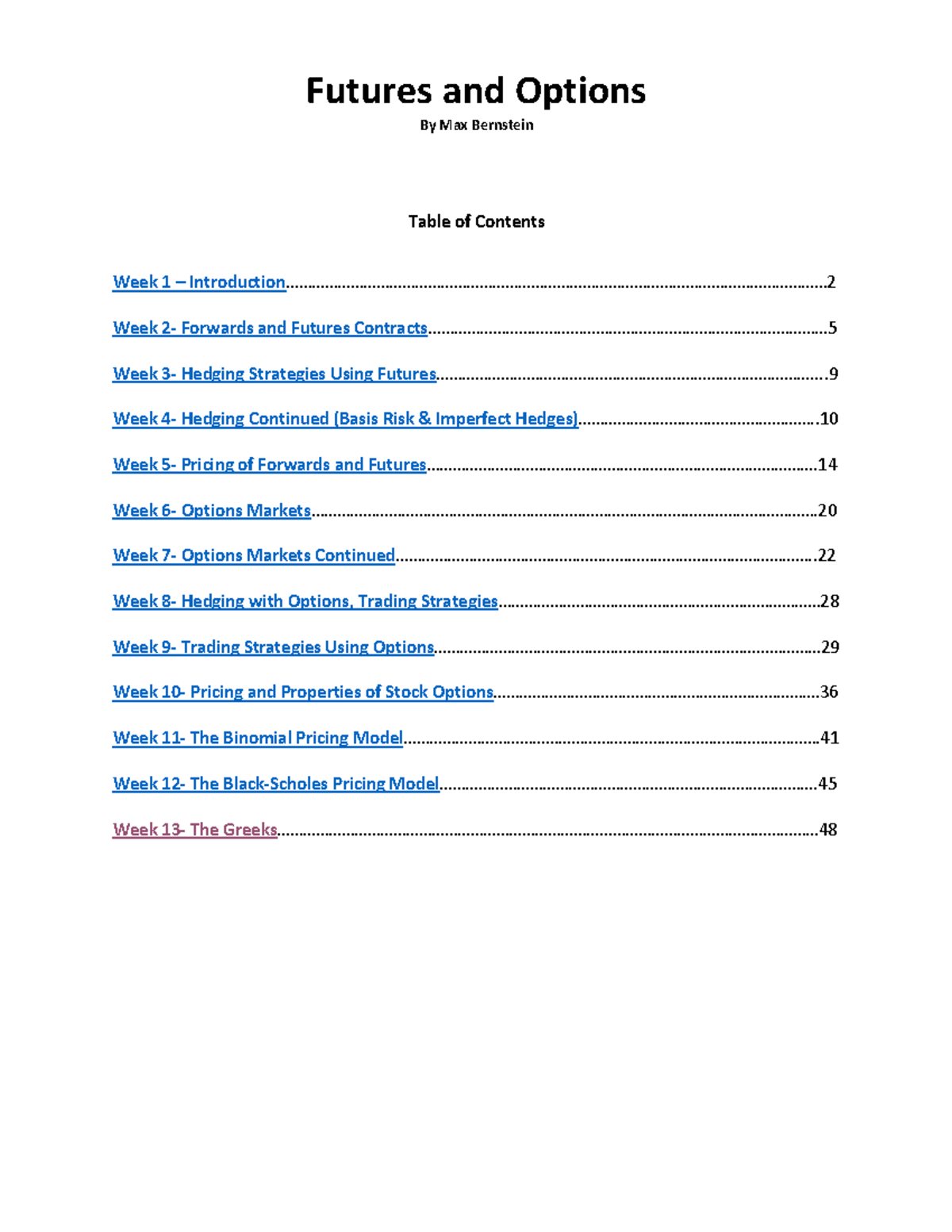 Futures and Options Print Version - Warning: TT: undefined function: 32 ...