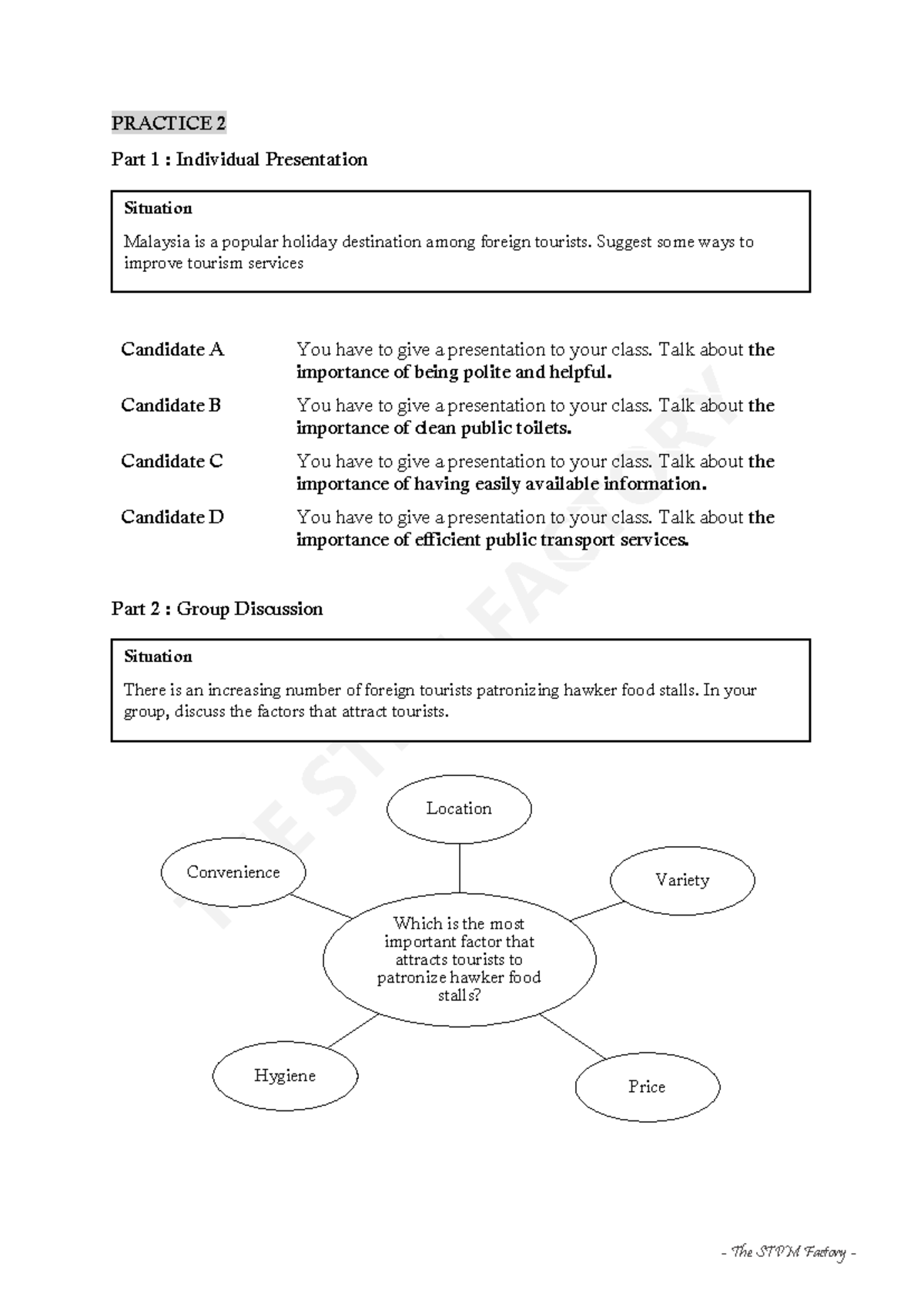 Speaking Practice 2 - MUET - THE STPM FACTORY PRACTICE 2 Part 1 ...