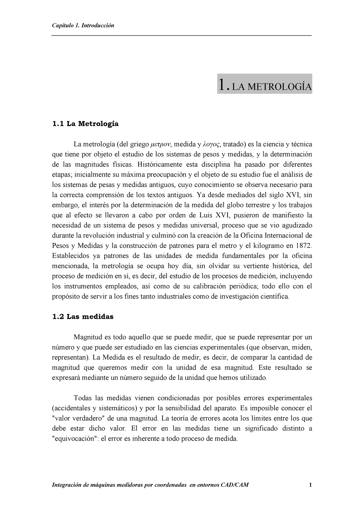 1 La+Metrologia - Inicio Y Descripción De La Metreologia - Capítulo 1 ...