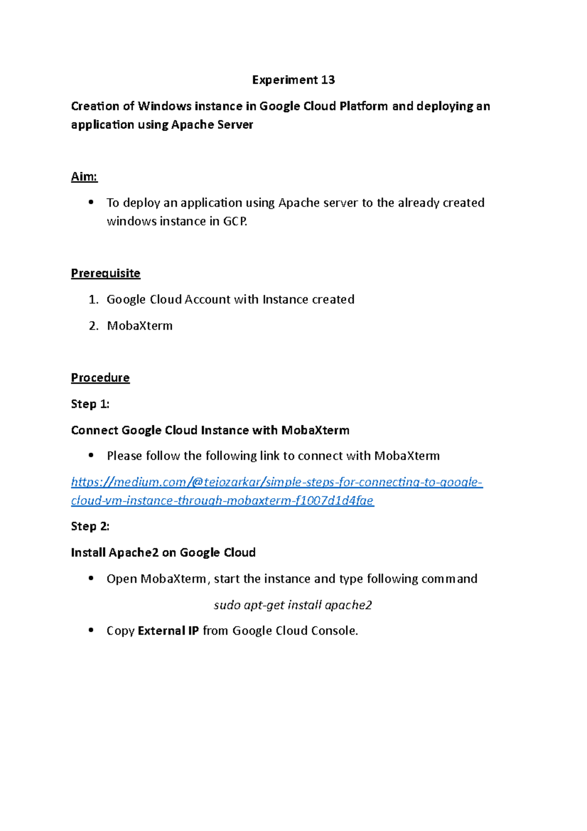 Exp13-Deploying application in GCP using Apache - Experiment 13 ...