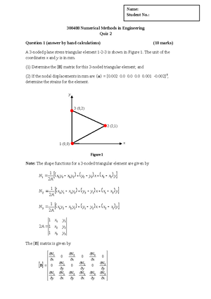 Numerical Practical 2 Solutions - Numerical Methods In Engineering Prac ...