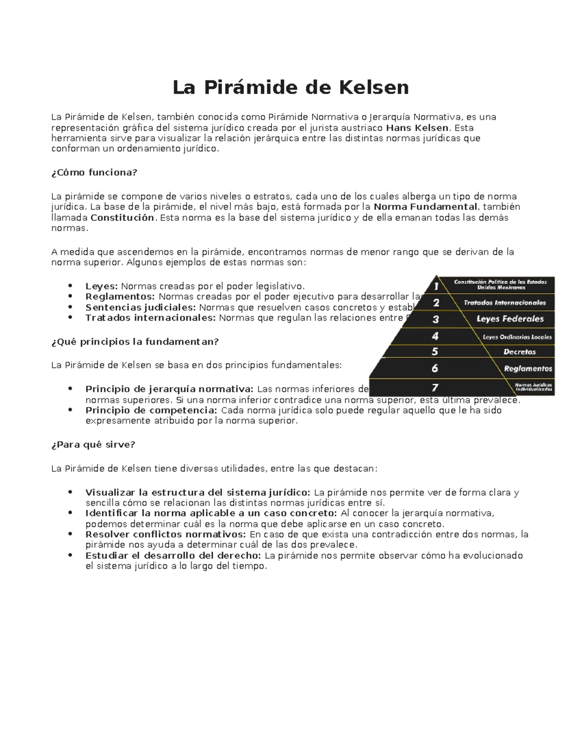 La Pirámide de Kelsen - Conceptos fundaméntale s - La Pirámide de ...