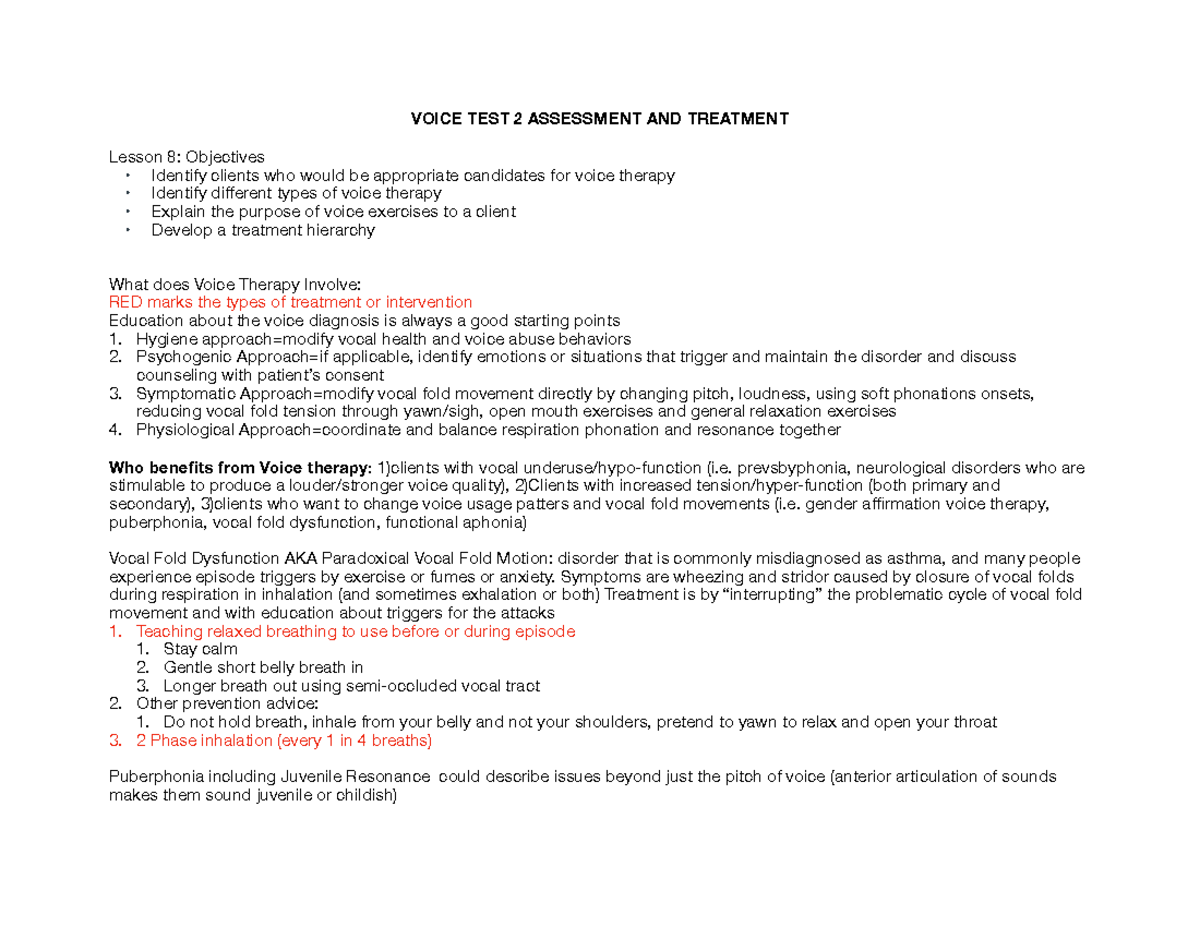 lecture-8-voice-test-2-assessment-and-treatment-lesson-8-objectives