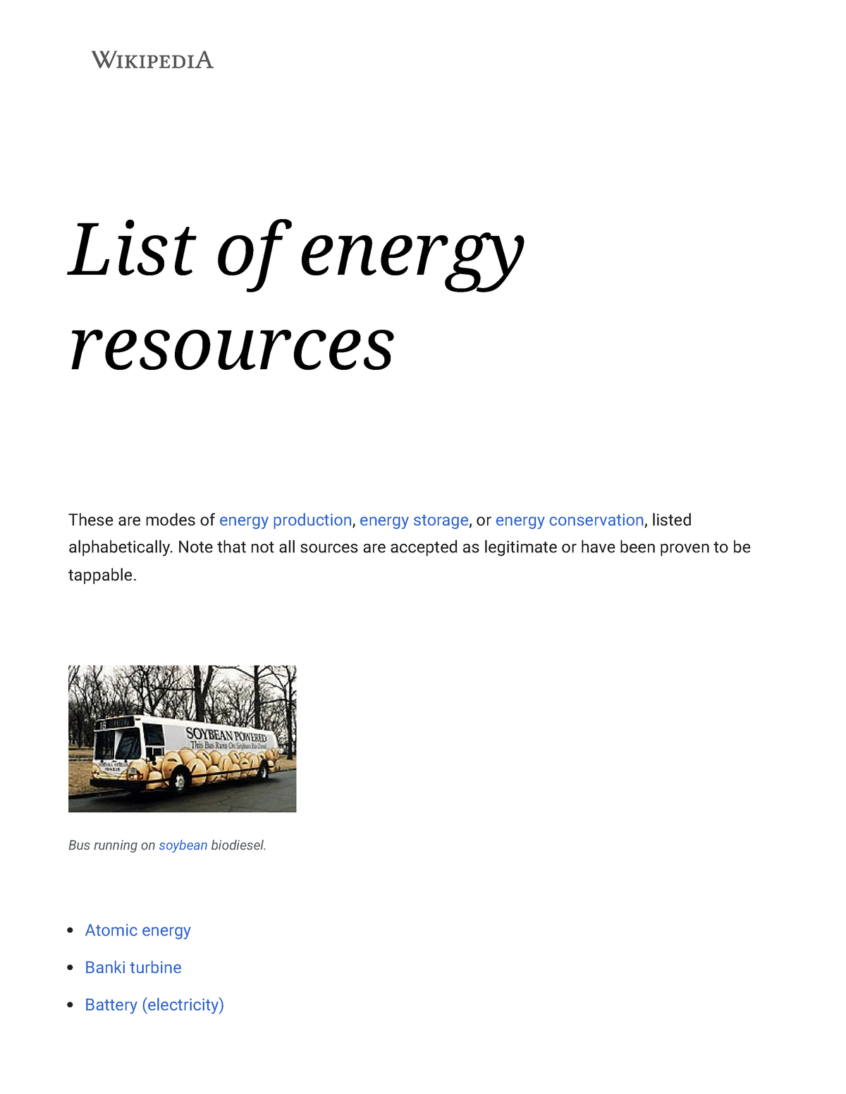 essay on energy resources wikipedia