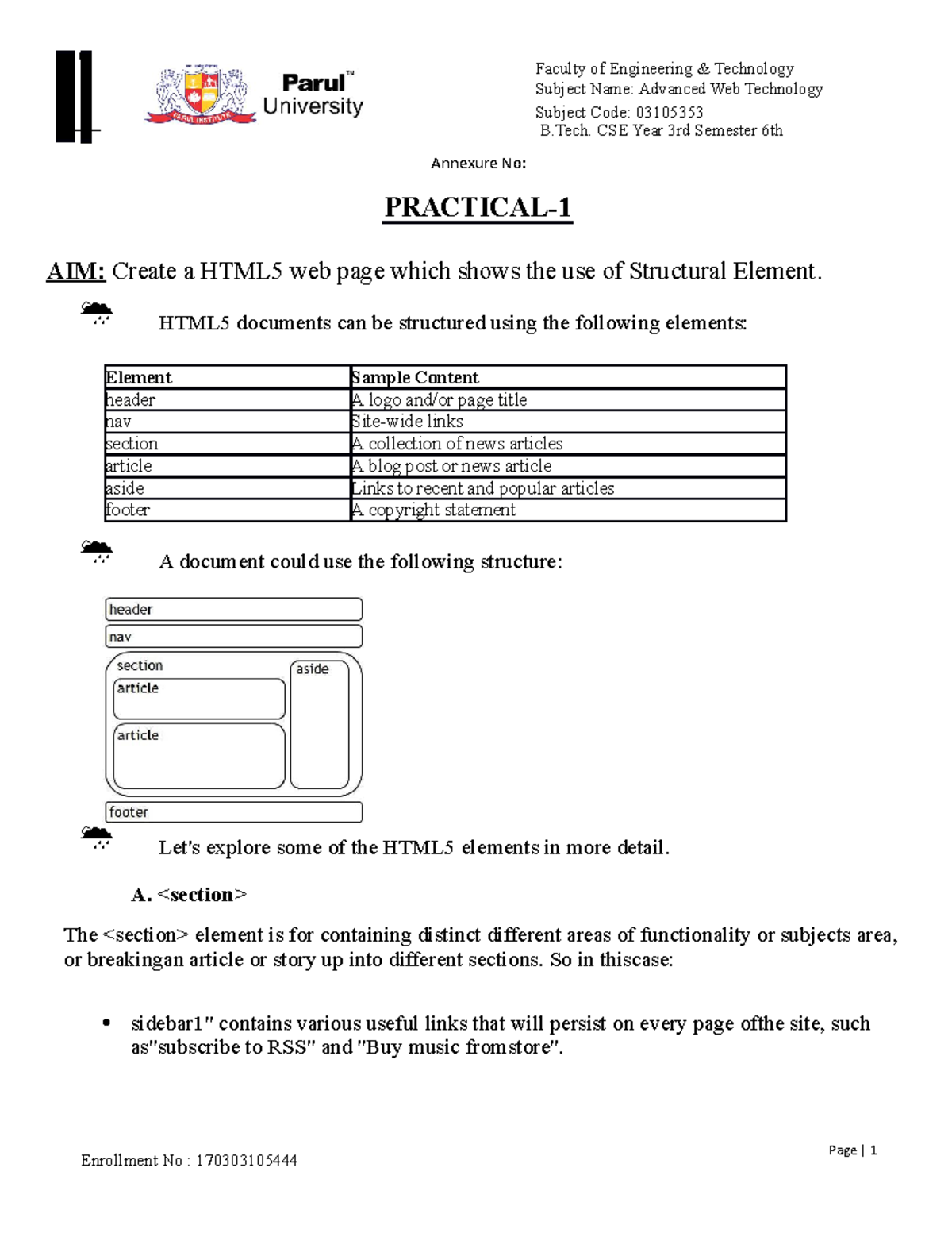 Advance web Technology practical list - Subject Name: Advanced Web ...