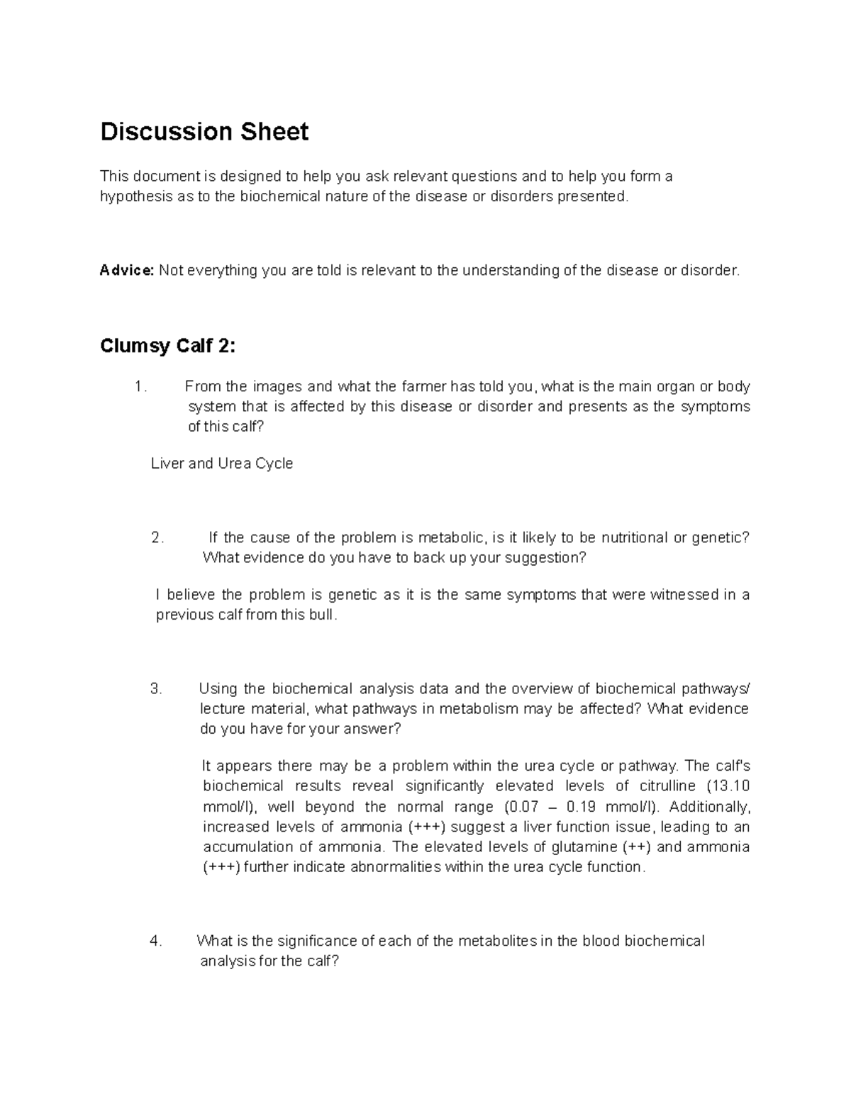 Case Study Discussion Sheet - Discussion Sheet This document is ...