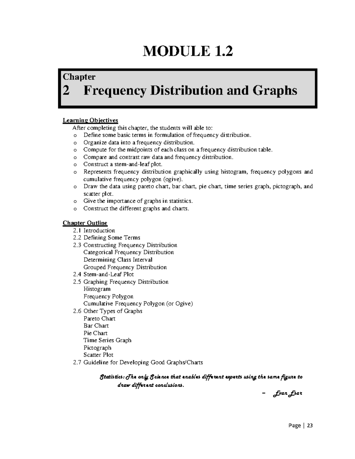 EDA Module 2 Frequency Distribution Graphs - MODULE 1. Learning ...