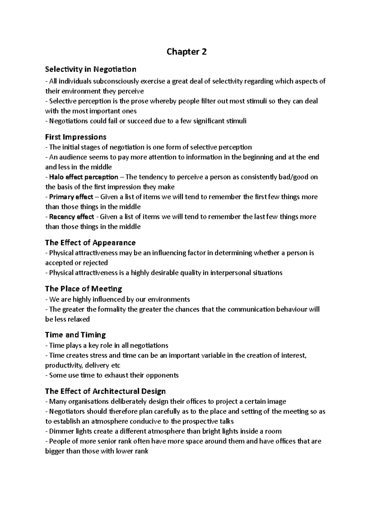Chapter 2 - Summary Business management - Chapter 2 Selectivity in ...