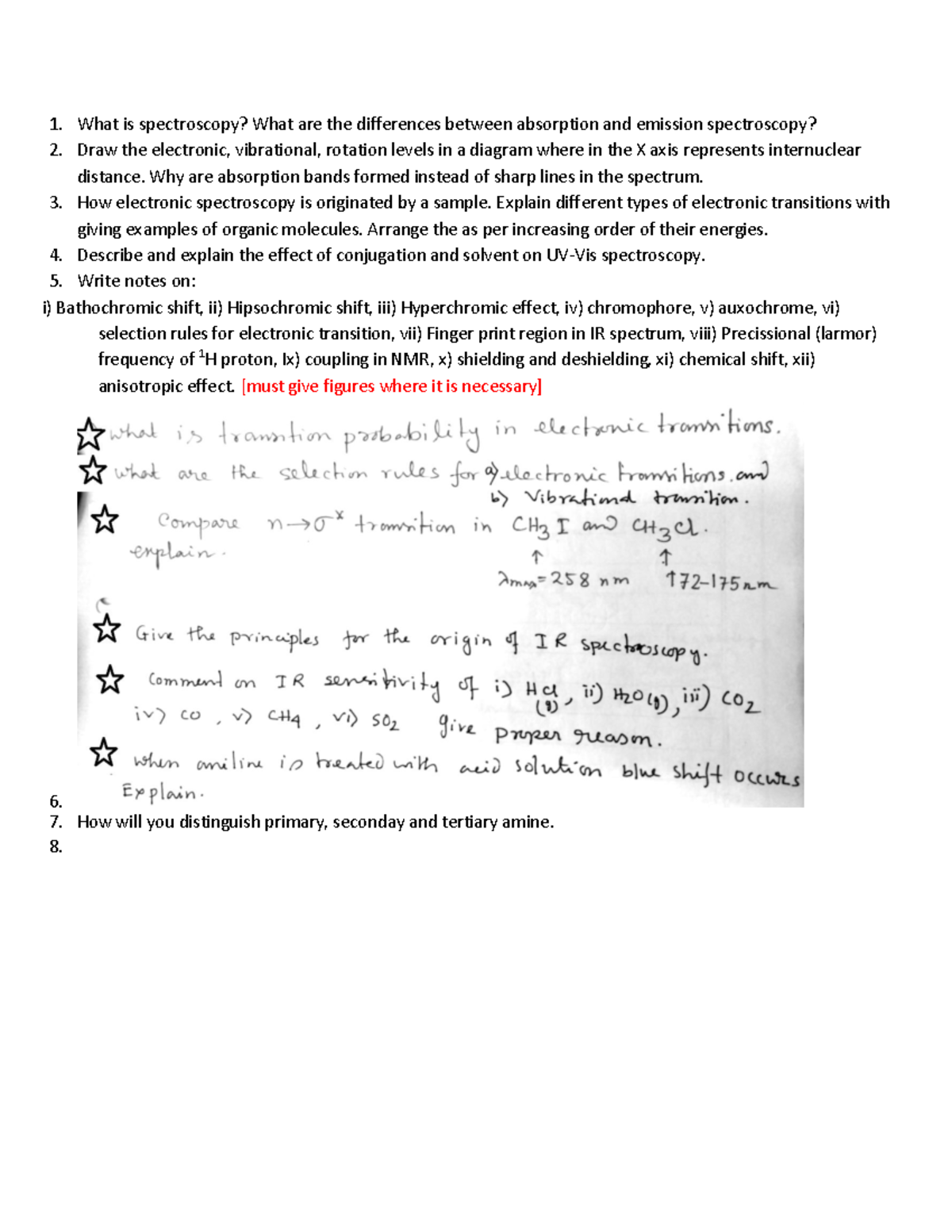 Questions on spectroscopy What is spectroscopy? What are the