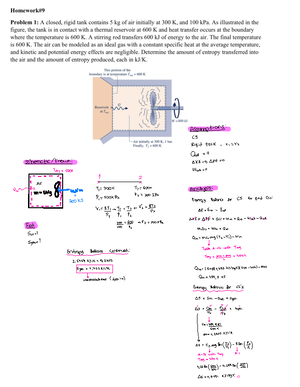 Hw 5 Thermo - Homework 5 - Homework# For each problem: Write the ...