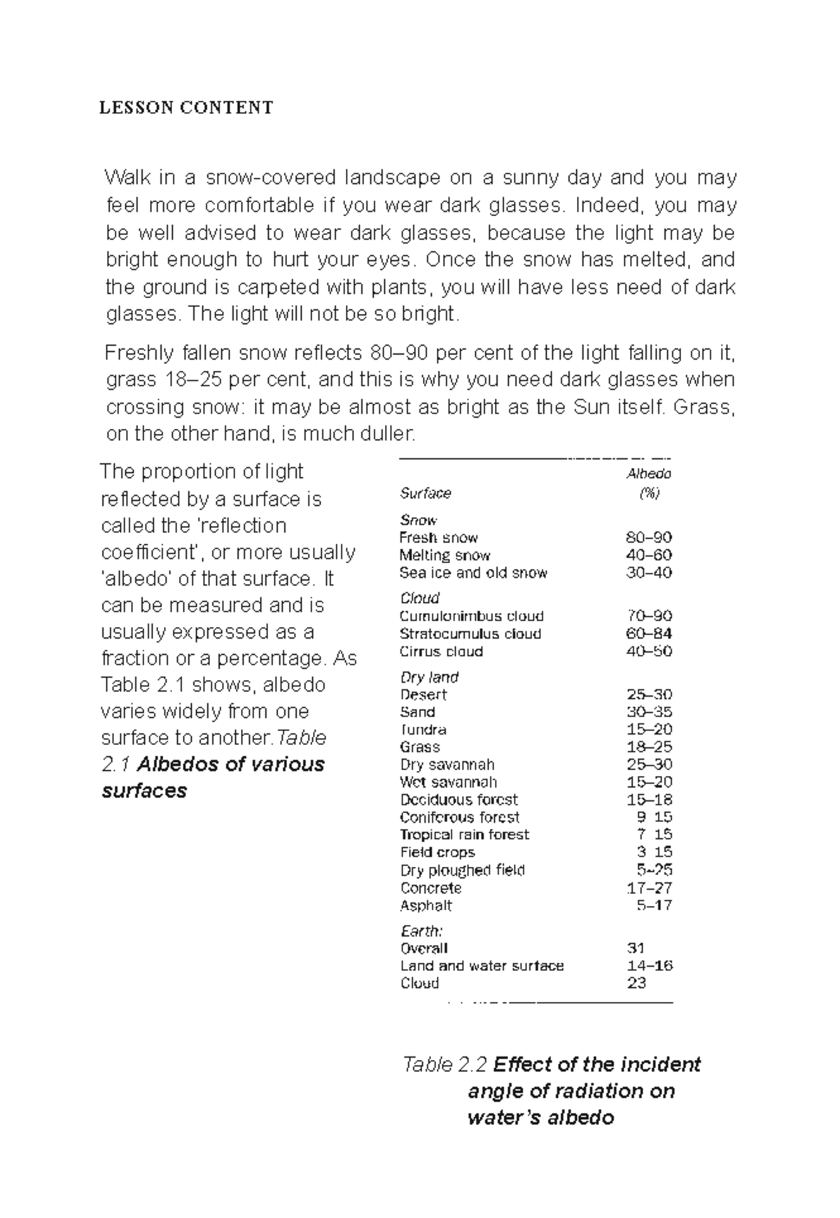 ENVI- Science - The proportion of light reflected by a surface is ...