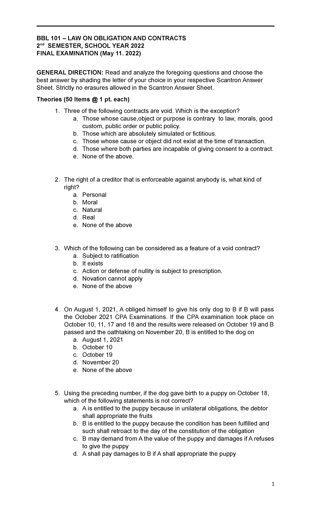 Qcu final dept'l Obligation and Contracts Departmental questions - BBL ...