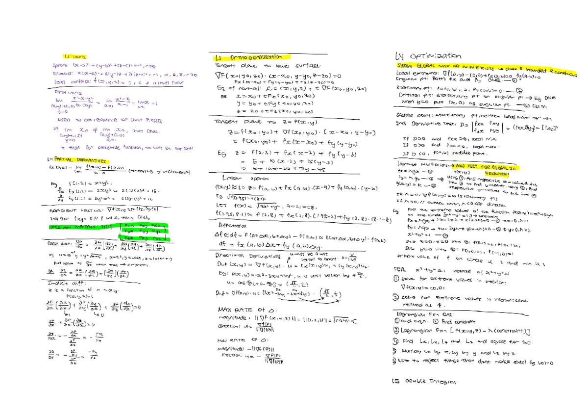 Cheatsheet MH1811 Y1S2 - MH1811 - Studocu