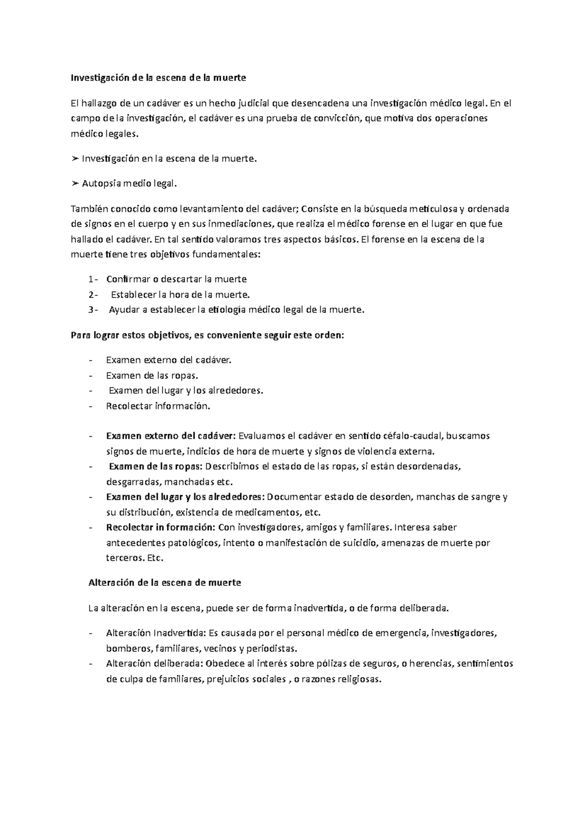 Investigación de la escena de la muerte expo - Investigación de la ...