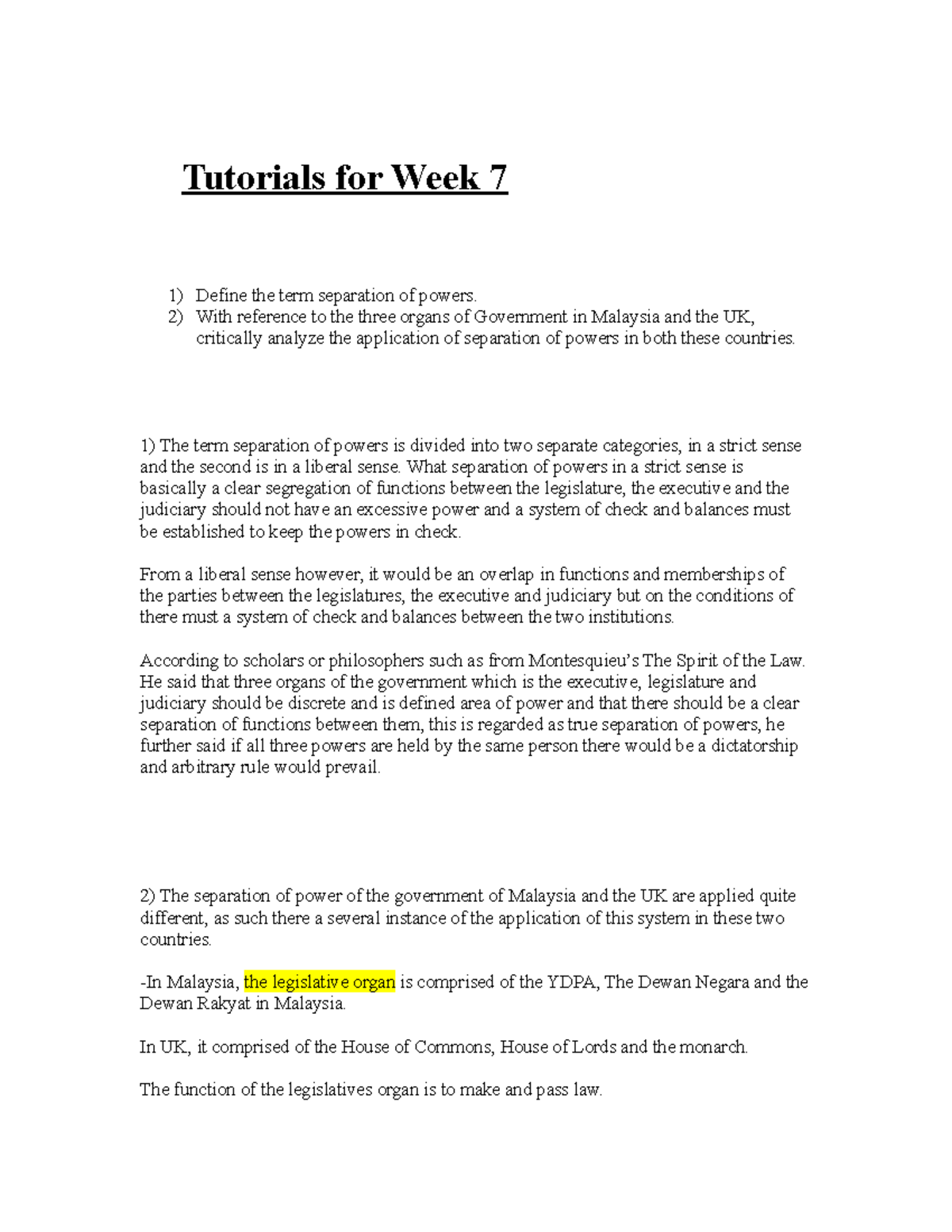 Consti Tutorials for Week 7 - Tutorials for Week 7 Define the term ...