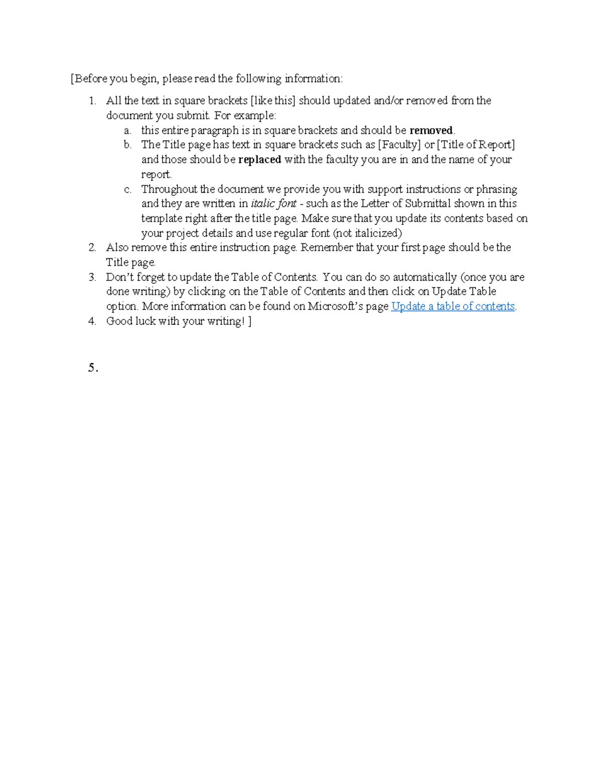 First Draft of Technical Report Template - [Before you begin, please ...
