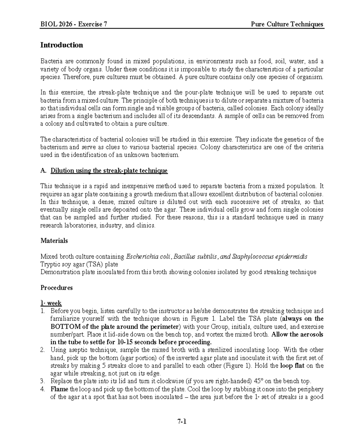 Lab on pure culture techniques Introduction Bacteria are commonly