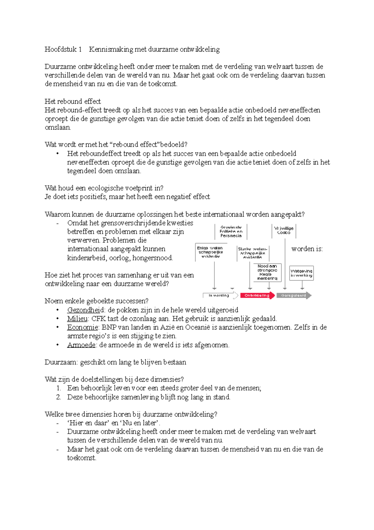 Samenvatting Duurzaamheid - Hoofdstuk 1 Kennismaking Met Duurzame ...