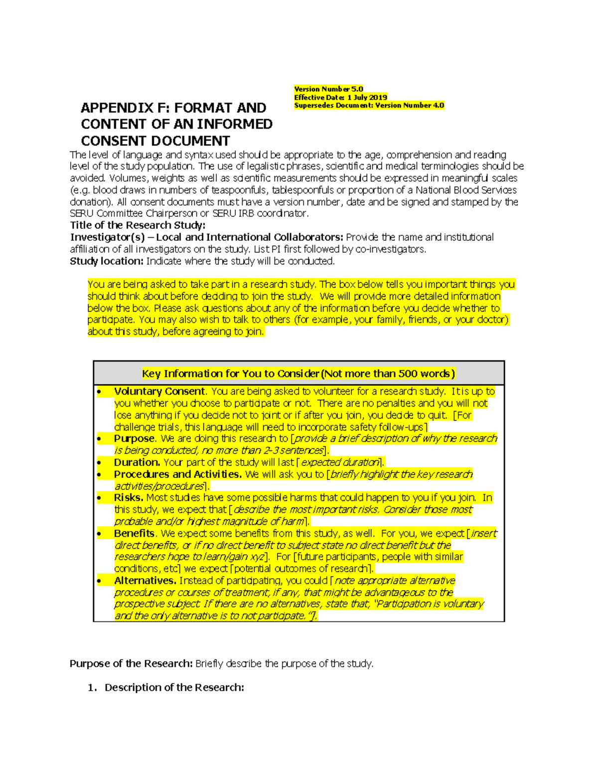 Informed consent form Kemri - APPENDIX F: FORMAT AND CONTENT OF AN ...