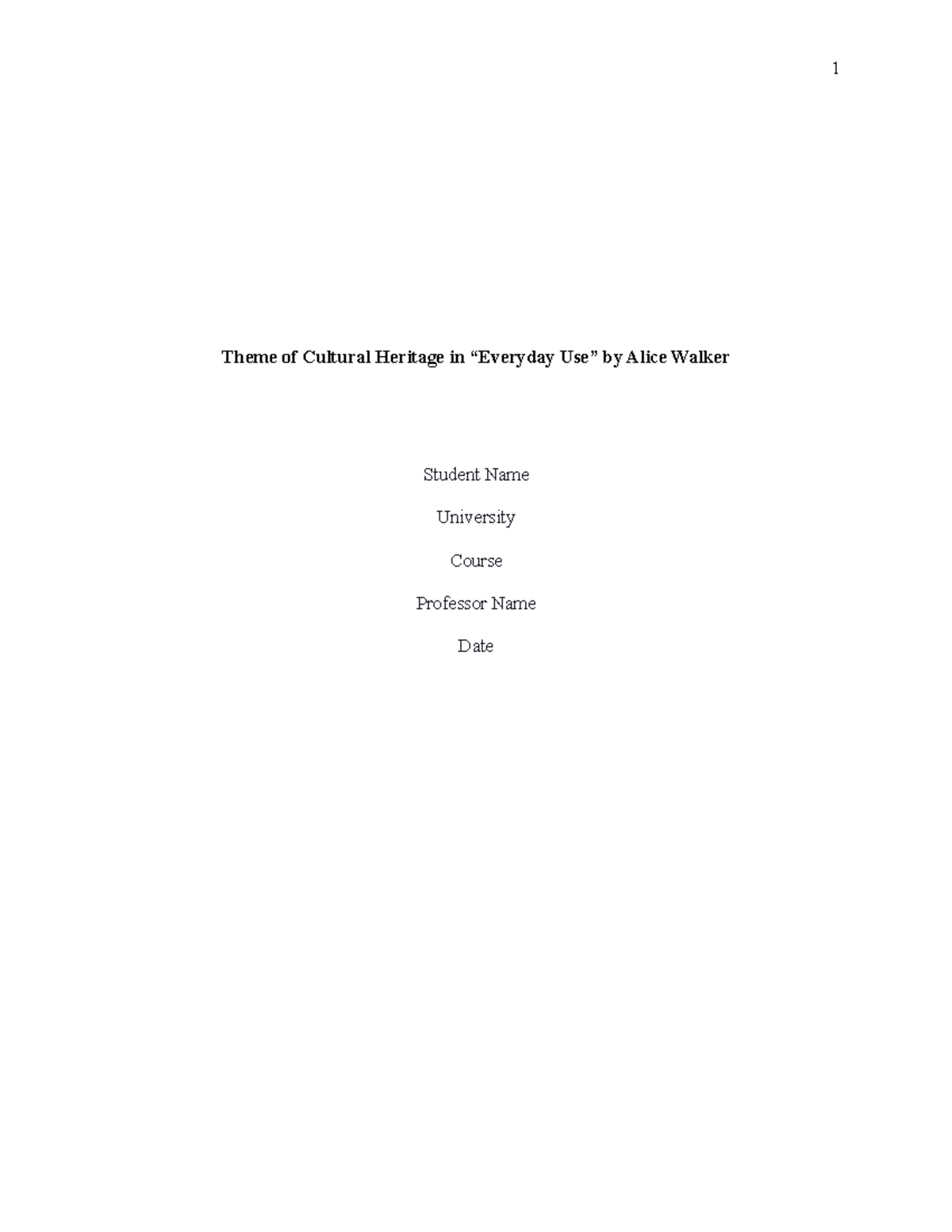 Everyday use 2 an essay about the issue of feminism Theme of