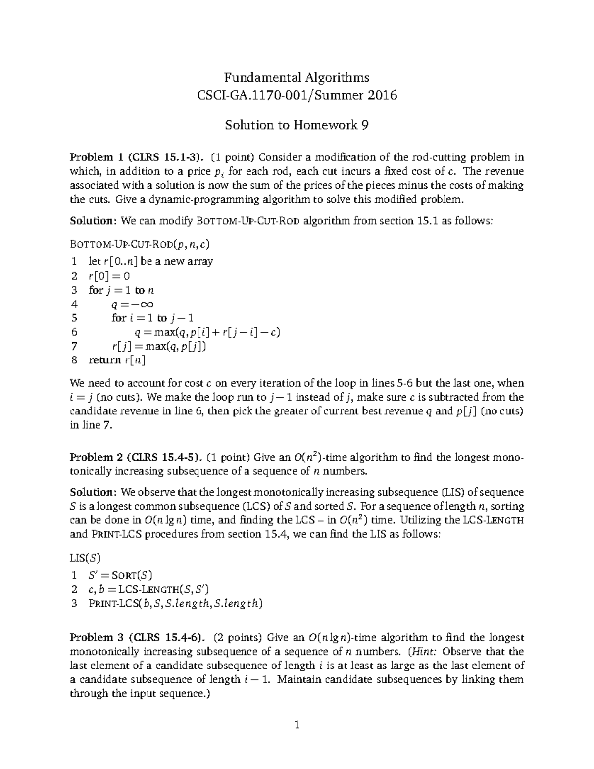 Hw09sol Assignment 9 Solution Studocu