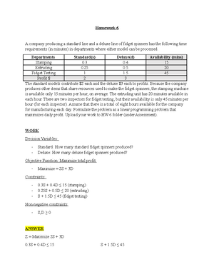 assignment problem in statistics