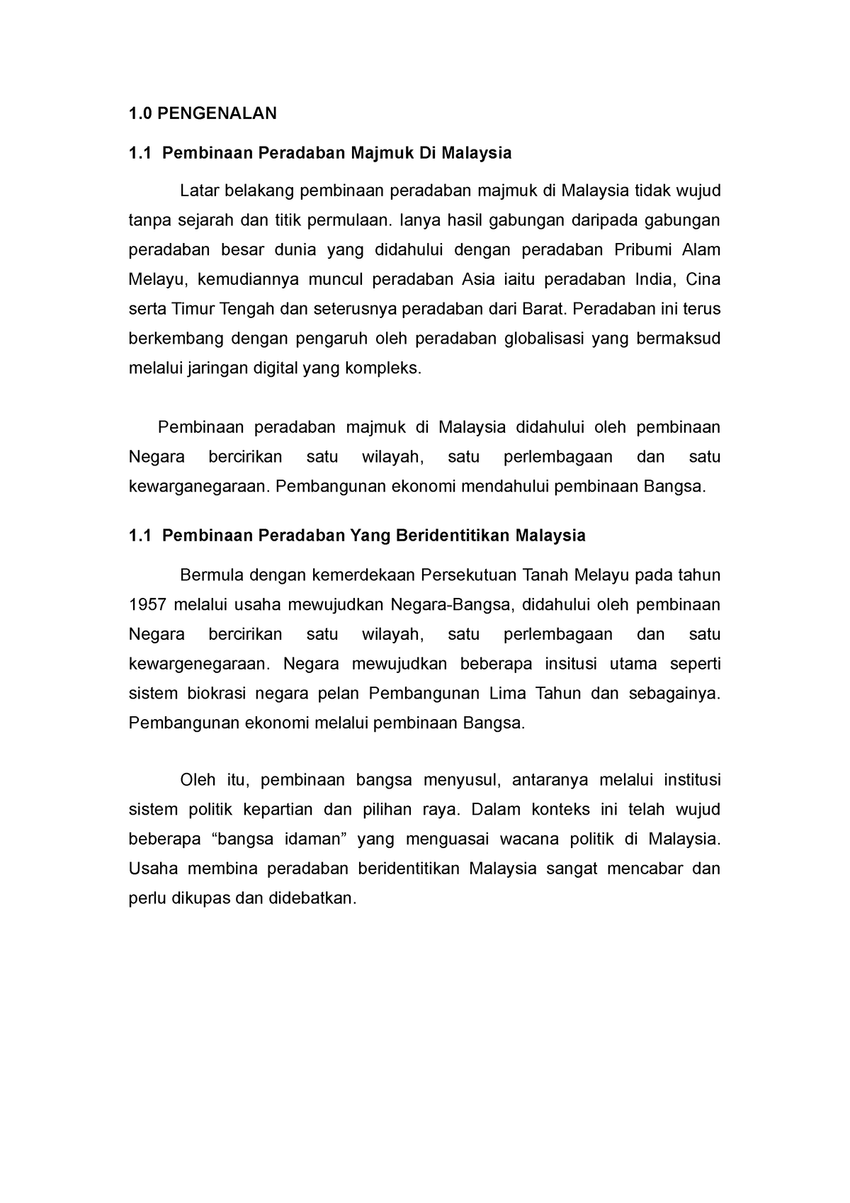 contoh assignment etika dan peradaban