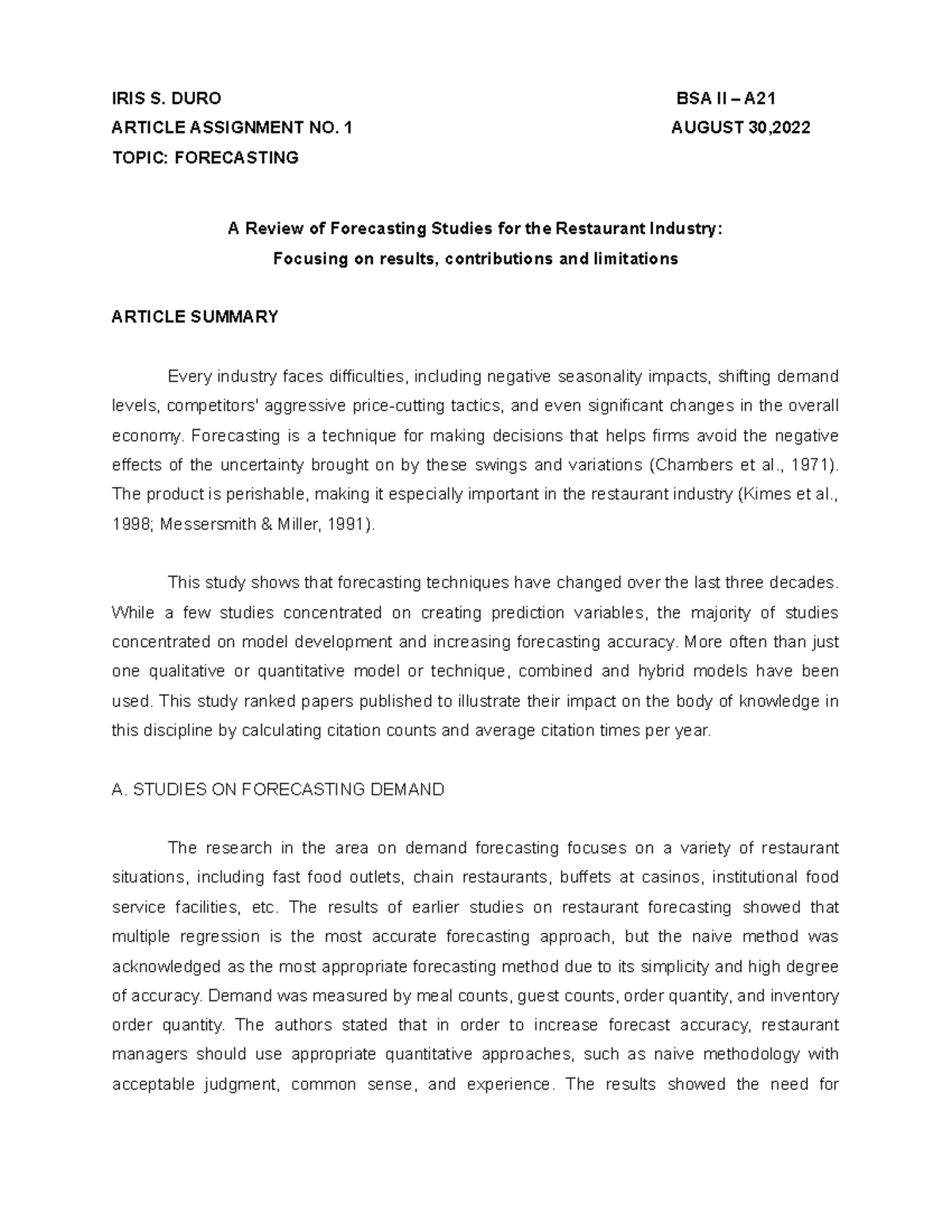 Article- Assignment-NO - IRIS S. DURO BSA II – A ARTICLE ASSIGNMENT NO ...