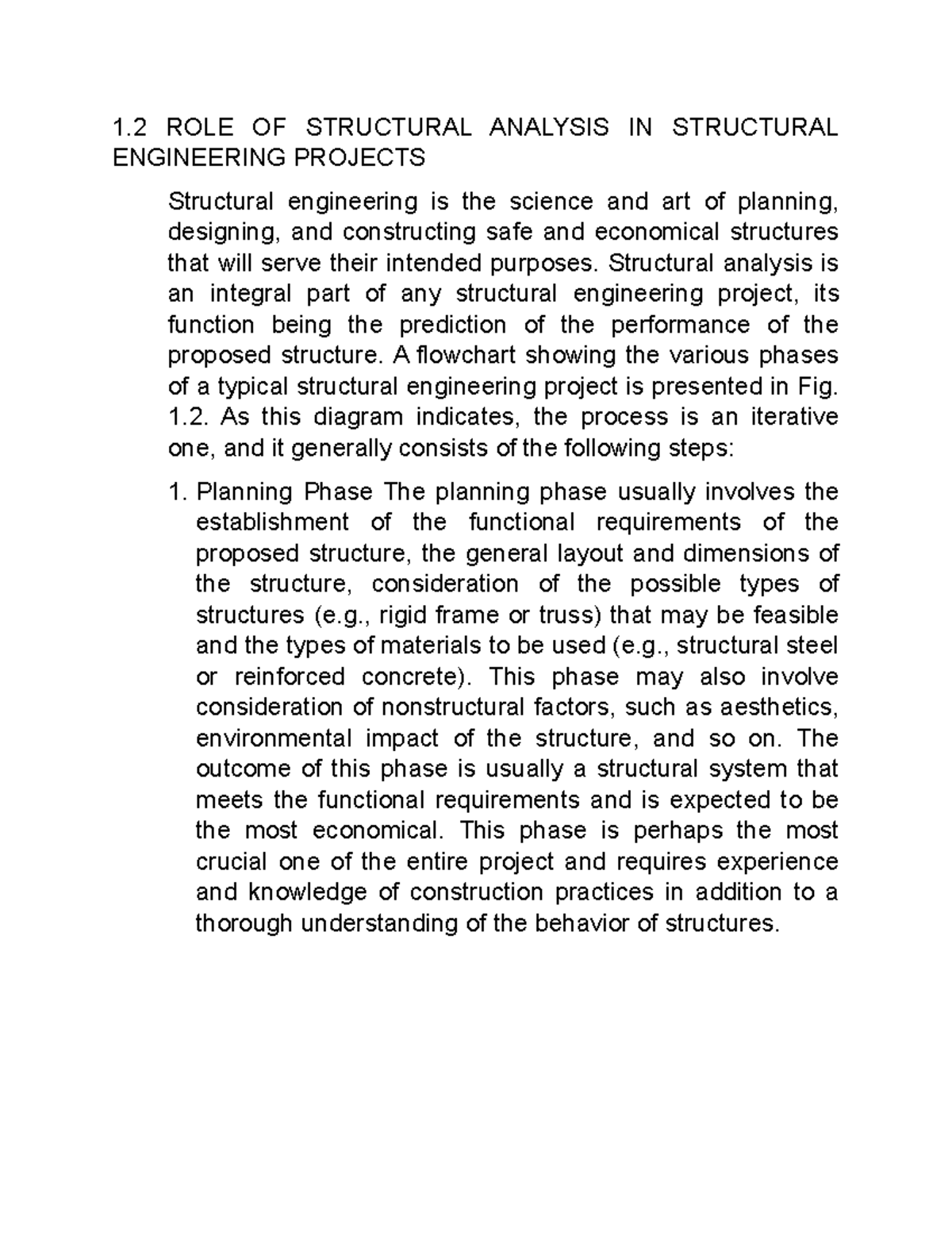 Doc-role of structural - 1 ROLE OF STRUCTURAL ANALYSIS IN STRUCTURAL ...