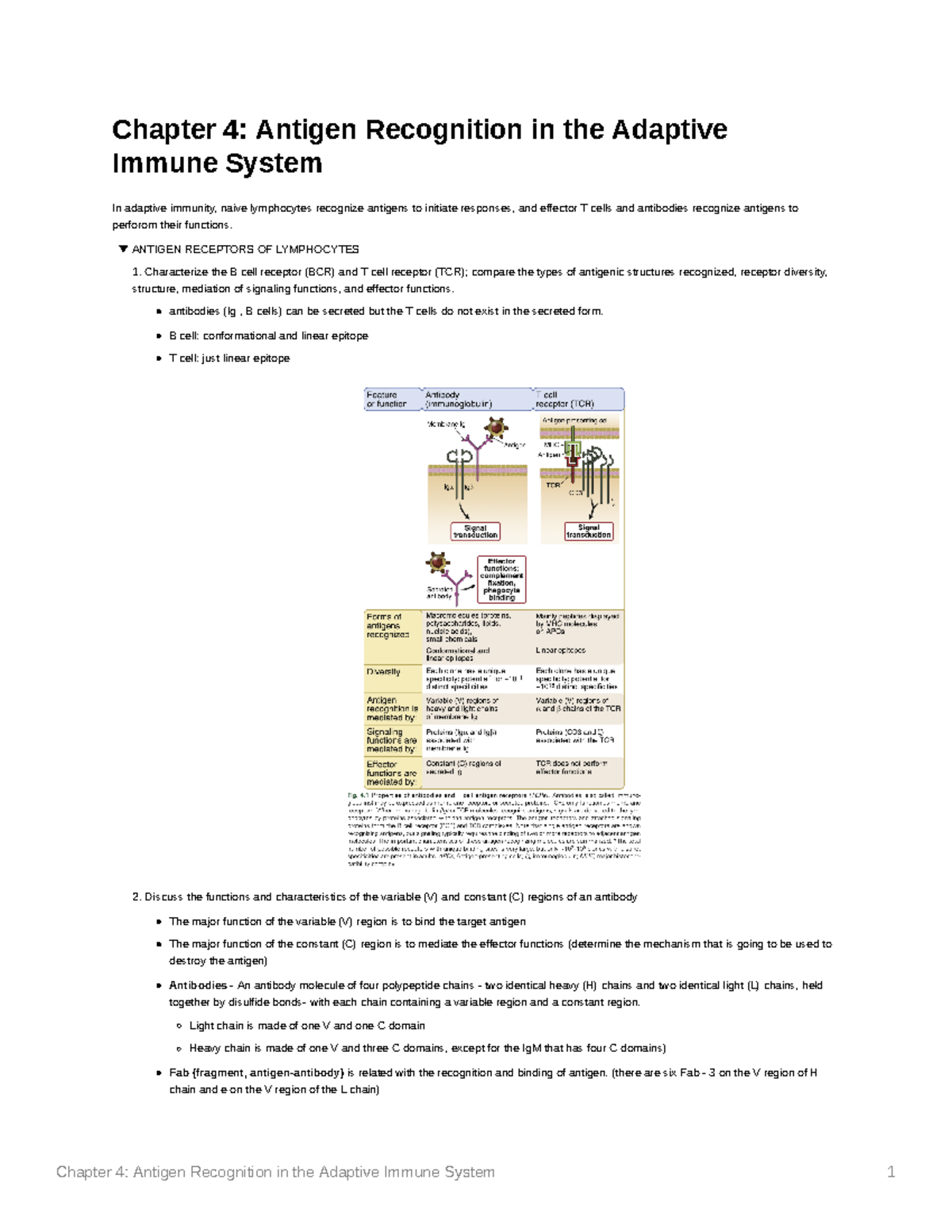 Chapter 4 Antigen Recognition in the Adaptive Immune System - ANTIGEN ...