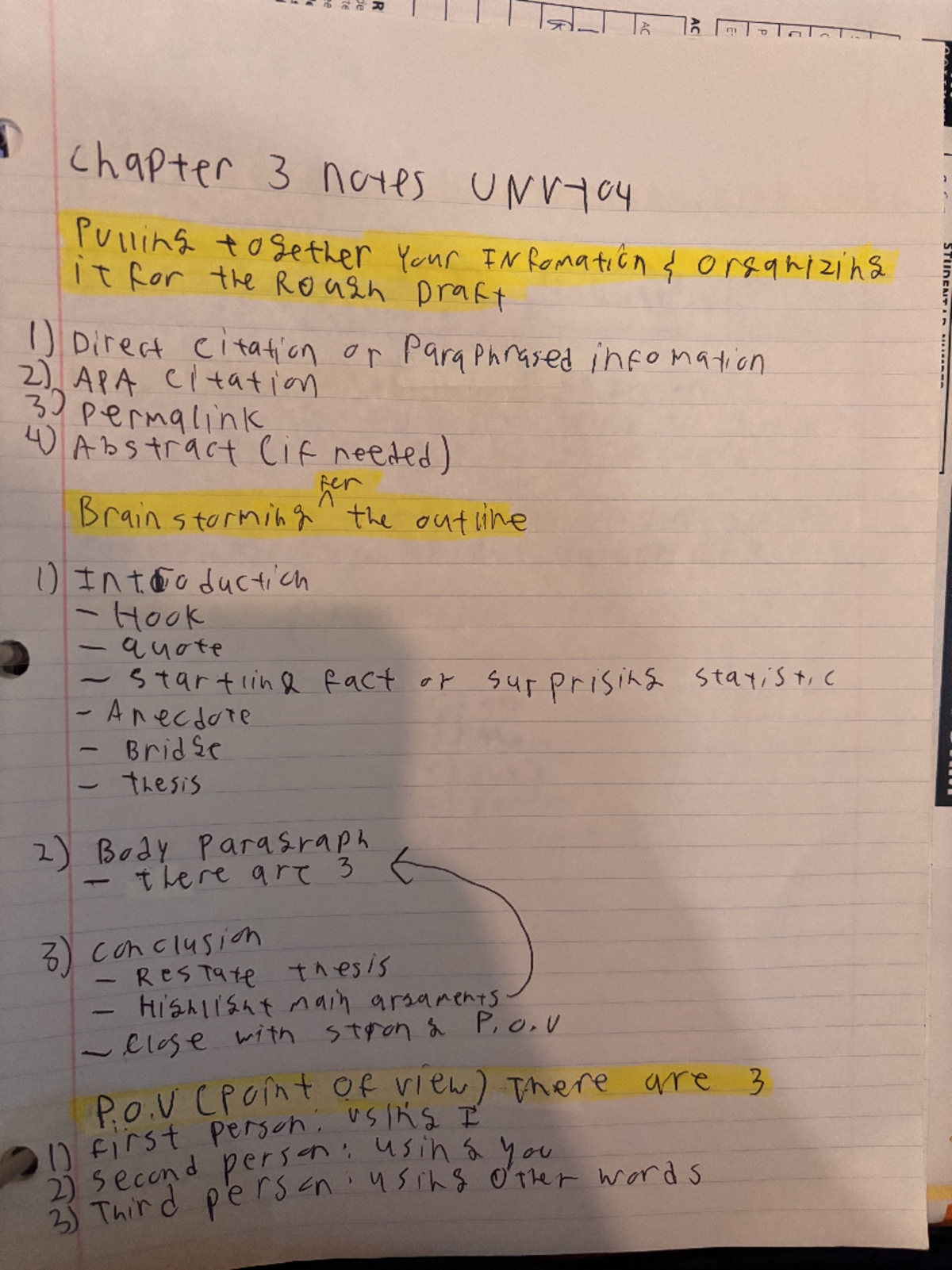 Quick Chapter 3 Book Notes for UNV-104 - chapter 3 notes UNVY04 it for ...