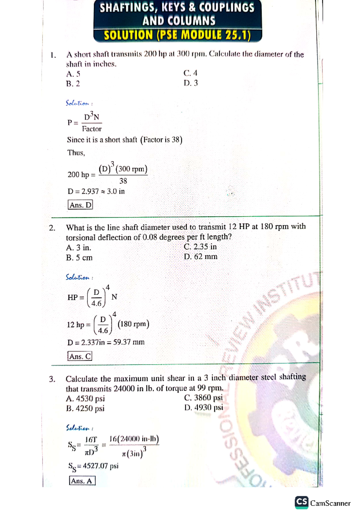 Shafting Keys Couplings and Columns Accountancy Studocu