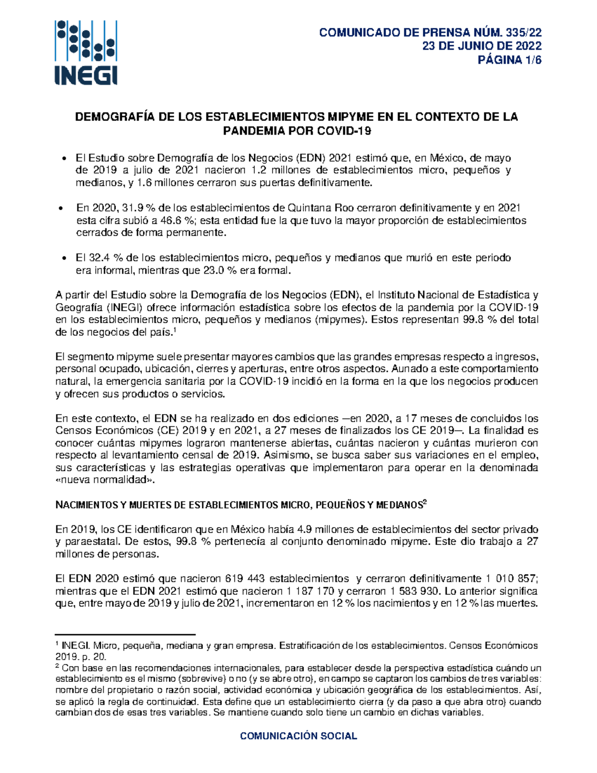 EAP Demog Mipyme 22 - 23 DE JUNIO DE 2022 PÁGINA 1 / 6 DEMOGRAFÍA DE ...