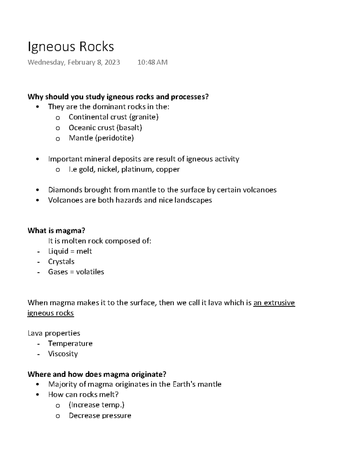 Igneous Rocks - Why, what, where? - Why should you study igneous rocks ...