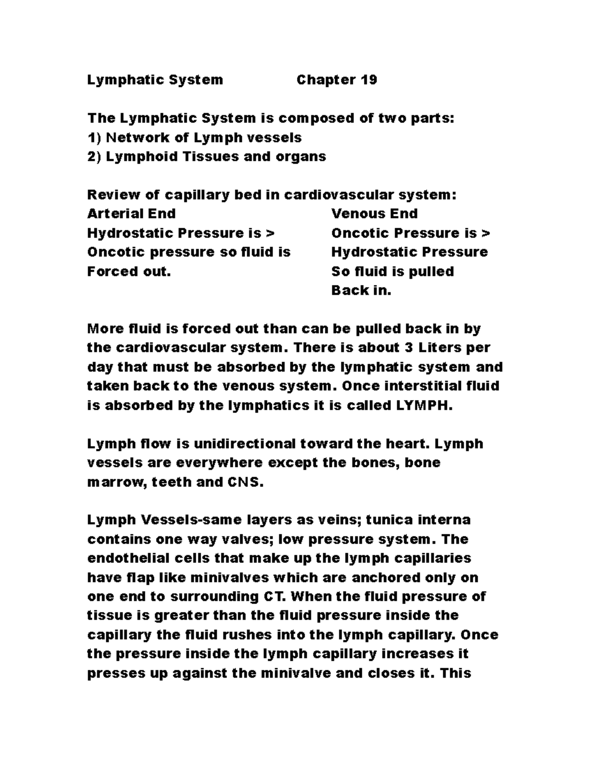 ch 19 lymphatic system - Lymphatic System Chapter 19 The Lymphatic ...