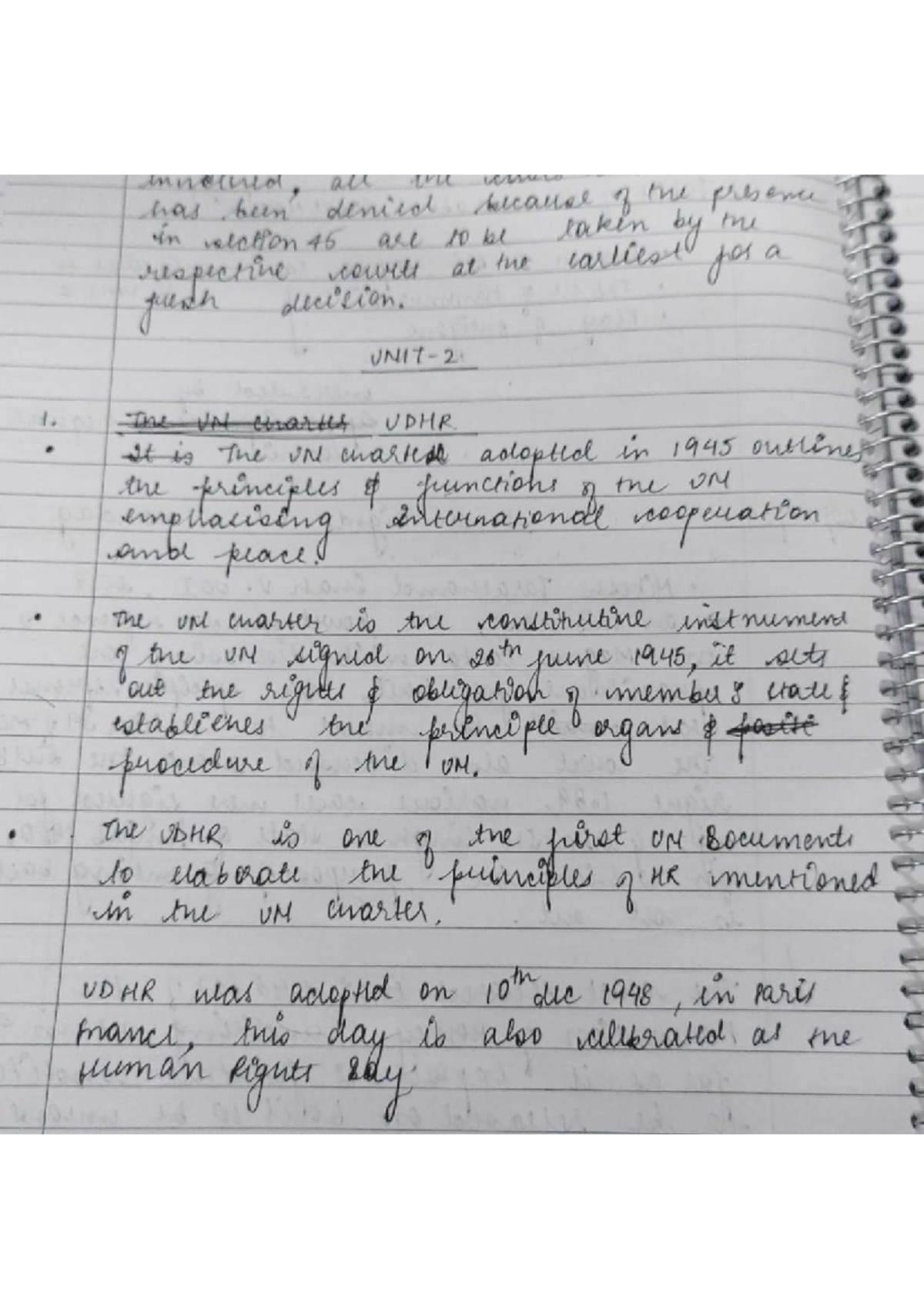 UDHR - Class Notes - ygygugu - unnerved, all m has been denied because ...