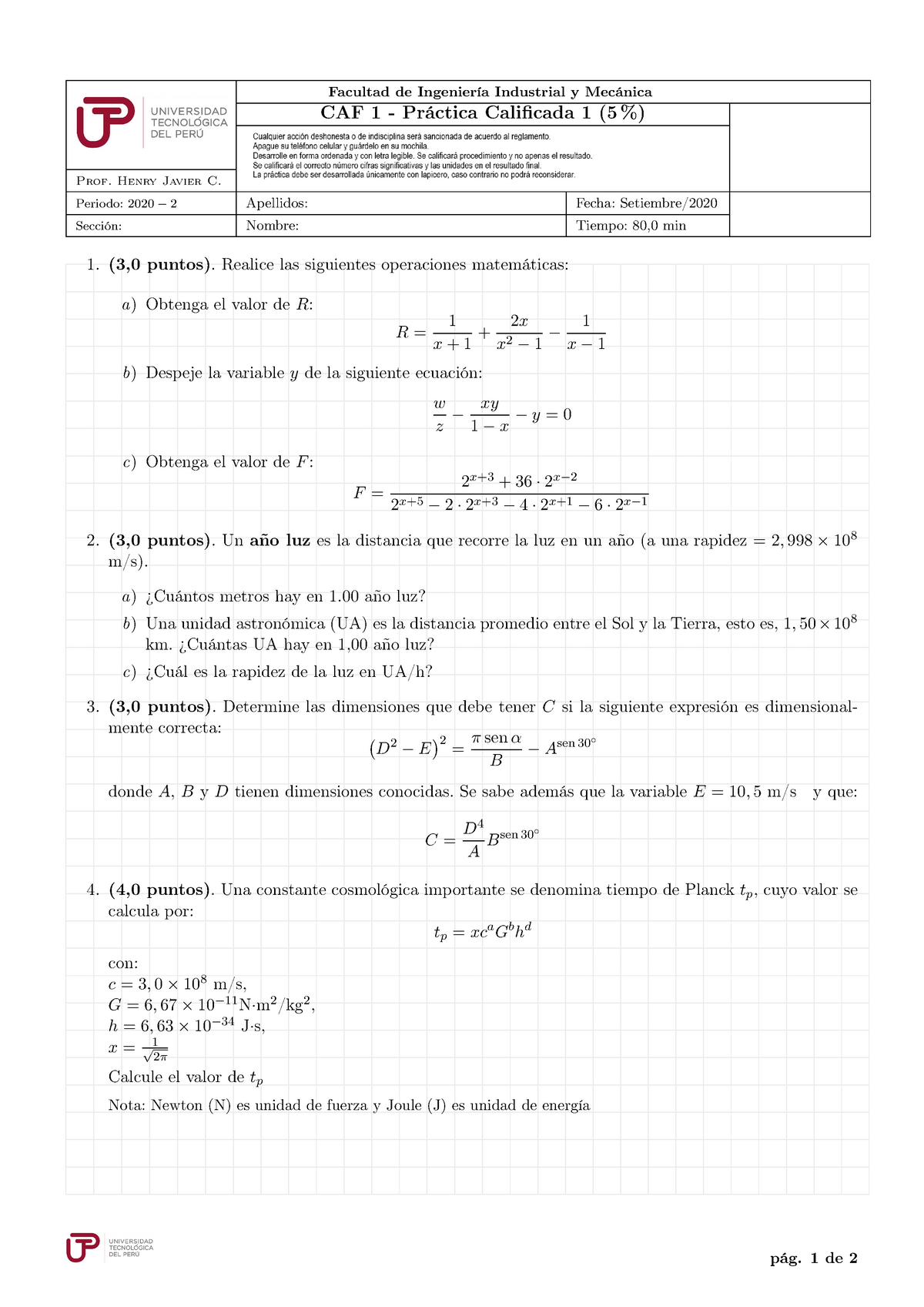 UTP-2020-2-CAF1-Practica 1-1 - CAF 1 - Práctica Calificada 1 (5% ...