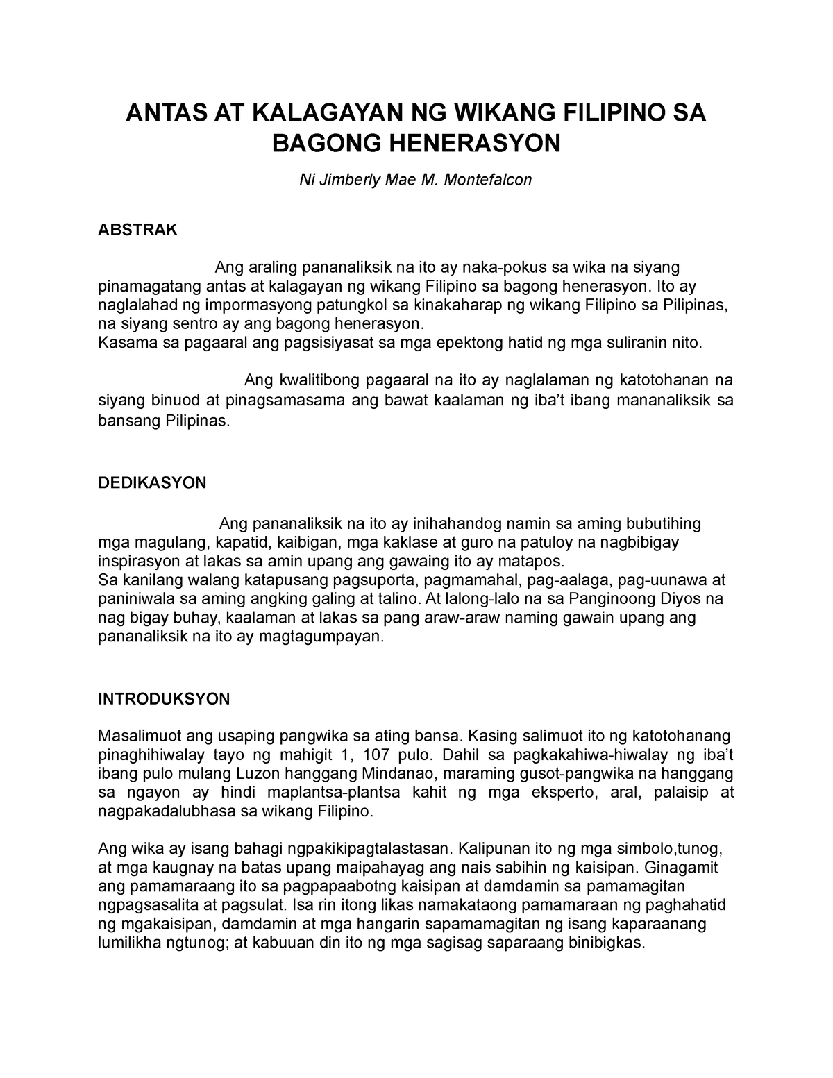 PDF) WikaGenZ: Bagong anyo ng Filipino slang sa Pilipinas